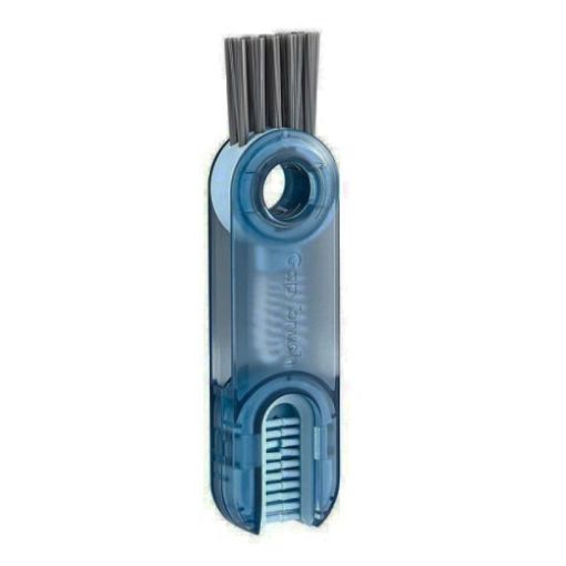 3 In 1 U Shaped Cup Lid Cleaner Brush for Water Bottles (Blue) - 1