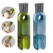 3 In 1 U Shaped Cup Lid Cleaner Brush for Water Bottles (Blue) - 2