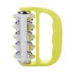 Curved Yellow Handheld Five-row Iron Roller Massager - 1