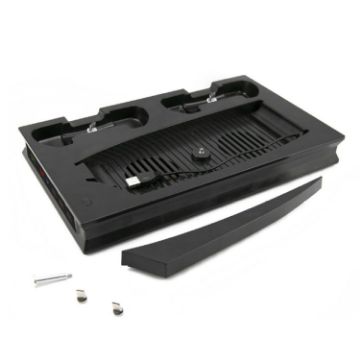 PS5 Console Cooling Fan Charging Base with Light Dock Stand (Black) - 1