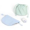 Large-Capacity Blue Waterproof Leather Camera Bag with Drawstring - 4