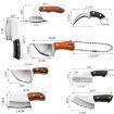 Mini Knife Keychain with Holster, Black Handle Sanding Model - 2