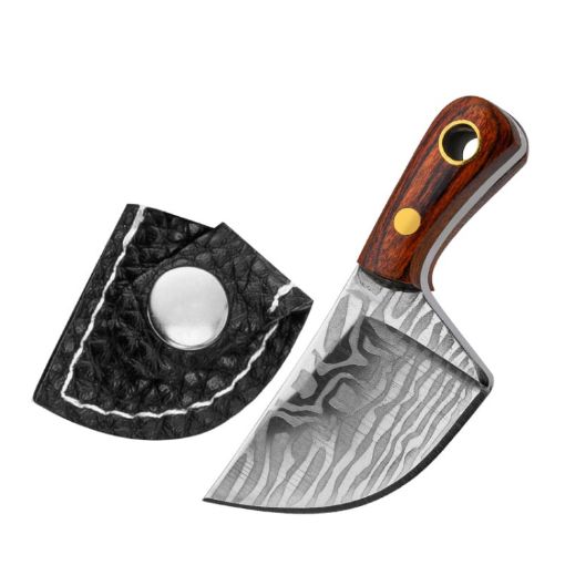 Mini Knife Keychain Accessory with Holster, Kitchen Knife Pattern - 1
