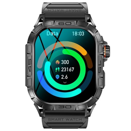 K63 Sports Smart Watch: Heart Rate, Blood Oxygen, Bluetooth Call, Black - 1