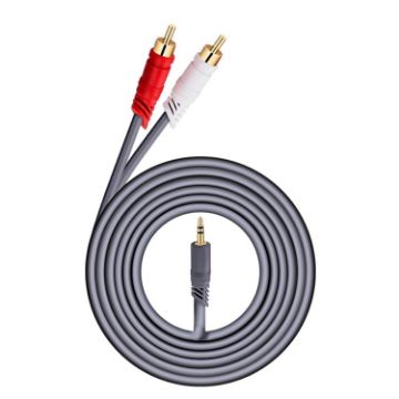 JINGHUA 3.5mm to 2RCA Audio Cable 30m Game Console Outdoor Grey - 1