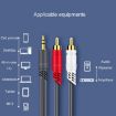 JINGHUA 3.5mm to 2RCA Audio Cable 30m Game Console Outdoor Grey - 5