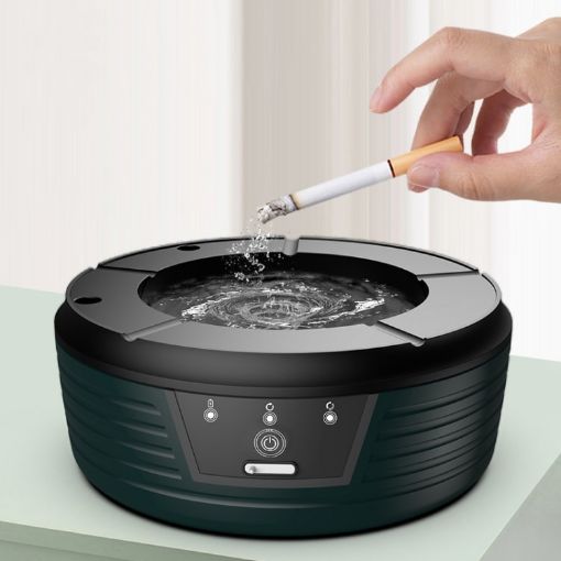 Inductive Ashtray Purifies Air, Removes Cigarette Smell (Green) - 1