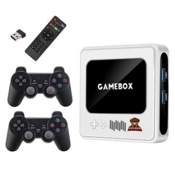 G10 GAMEBOX TV Box Dual System, 128G 40,000+ Games, 4K HD, White - 1