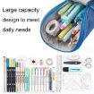 Portable Green Upright Pencil Case - Large Capacity Stationery Bag - 4