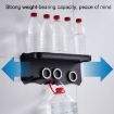 Silver Wall Mounted Hair Dryer Holder with 2 Loops, Aluminum Shelf - 6