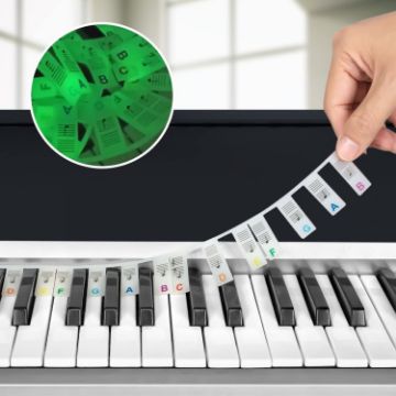 Luminous Silicone Removable Piano Notes Guide for 88 Keys Keyboard - 1