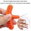 Orange 70cm Stainless Steel Wire Saw for Camping and Survival - 4