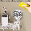 Bathroom Suction Cup Shelf Wall Mounted Organizing Rack (Silver) - 6
