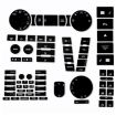 2005-2010 VW Touareg/Passat Steering Wheel Button Repair Stickers - 1