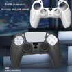 PS5 Gamepad Soft Silicone Protective Case, White + 2 Hats - 6