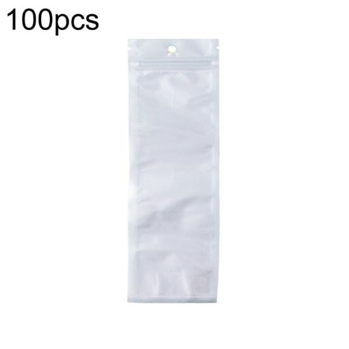 100pcs 7x20cm Pearlescent Translucent Ziplock Bags Self-Sealing - 1