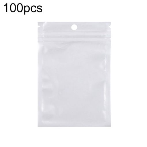 100pcs 8x11cm Pearlescent Film Ziplock Bags - Translucent Plastic - 1