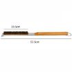 21" Wooden Handle Pizza Oven Brush with Stone Scraper, Steel Bristles - 4