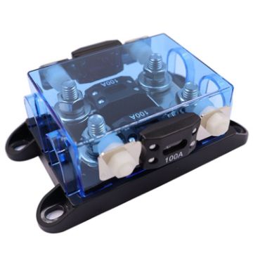 ANM Plug-in Car Yacht Fuse Holder, Two-way + 2 Spare Fuses - 1