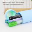 Large Capacity Blue Silicone Pencil Case Pen Container Stationery - 6