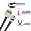 0.5m RG58 BNC Male to UHF Male Adapter Cable - 3