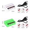 One To Six 3.7V Green USB Drone Charger, JST Port - 2