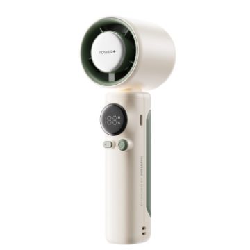 Turbo Handheld Cooling Fan, 100-Speed, 4000mAh Battery (White) - 1