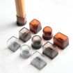 Mini Small Round Brown Table & Chair Leg Covers, 4pcs Set - 2