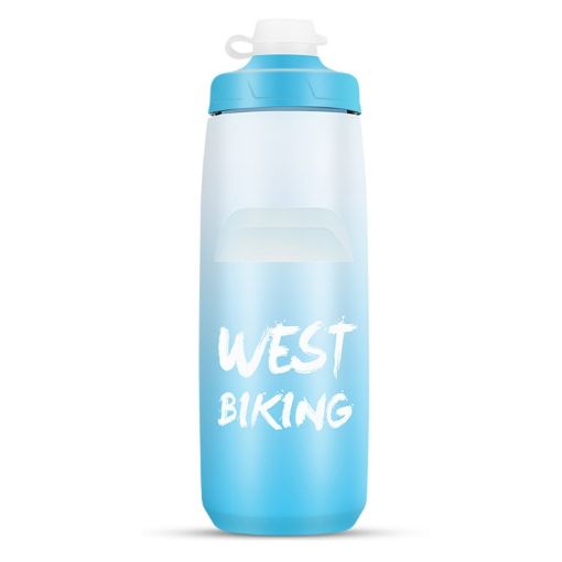 WEST BIKING 750ML Cycling Water Bottle, White Blue Gradient - 1