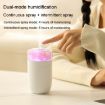 USB Flower Air Humidifier with Colorful Light, 230ml (Pink) - 5