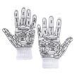 Acupuncture Point English Hand Massage Therapy Gloves, Avg Size - 1