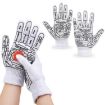 Acupuncture Point English Hand Massage Therapy Gloves, Avg Size - 2