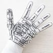 Acupuncture Point English Hand Massage Therapy Gloves, Avg Size - 4