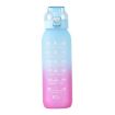 Gradient Blue Pink Tritan Water Bottle - 1000ml Large Capacity - 1