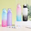 Gradient Blue Pink Tritan Water Bottle - 1000ml Large Capacity - 6