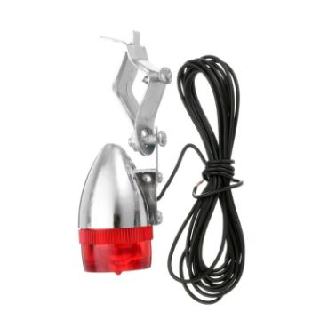 Vintage Bicycle Motorized Tail Lights - Silver with Red Light - 1