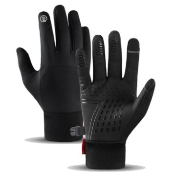 Kyncilor Cycling Waterproof Touch Screen Gloves, Size L, Black - 1
