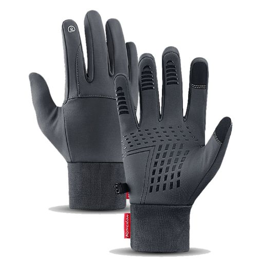 Kyncilor Waterproof Warm Cycling Gloves L, Touch Screen, Gray - 1