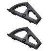 Concealed Shoe Rack Steel Flap Fittings, Single Layer Black 1 Pair - 1