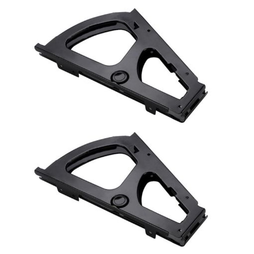 Concealed Shoe Rack Steel Flap Fittings, Single Layer Black 1 Pair - 1