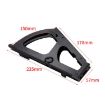 Concealed Shoe Rack Steel Flap Fittings, Single Layer Black 1 Pair - 2