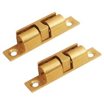 Extra Large Gold Cabinet Magnetic Spring Buckle Ball Door Sucker, 2pcs - 1