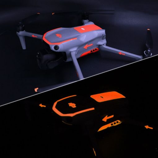 Luminous Night Glow Stickers for DJI Air 3S/3 (Orange Red) - 1