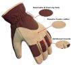 Deerskin Leather Thermal Gloves for Cold Weather, Size: L - 3
