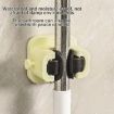 Broom Hanger & Toothbrush Holder: Wall Mount Mop Suction Hook - 5