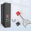 Red RJ45 Network Port Safety Plug Dustproof Lock, 2 Plugs + 1 Key - 5