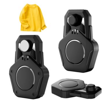 AirTag Magnetic Lock Case - Waterproof Hidden Protective Cover (Black) - 1