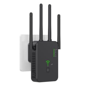 Urant U10 300Mbps WiFi Repeater 2.4G Signal Amplifier 4 Antennas UK Plug - 1