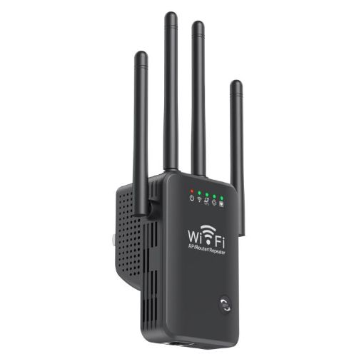 Urant U9 300Mbps WiFi Repeater, 2.4G, WPS, EU Plug, Black - 1