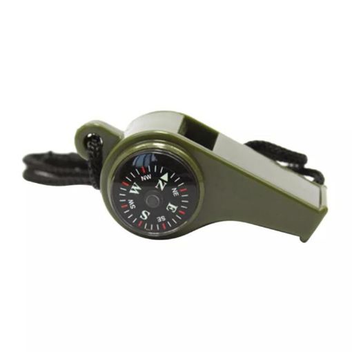 Three-In-One Outdoor Lifesaving Compass Thermometer Whistle - 1